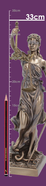 Bronzed La Justicia The Goddess Of Divine Justice 33cm