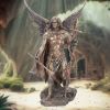 Bronzed Archangel Gabriel With Staff Religious Figurine 33.5cm – billede 7