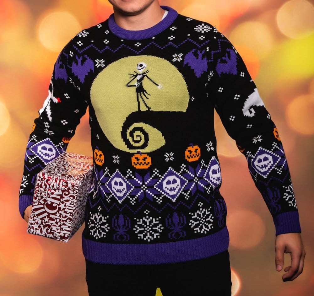 Nightmare Before Christmas Christmas Sweater 8-bit Size XL