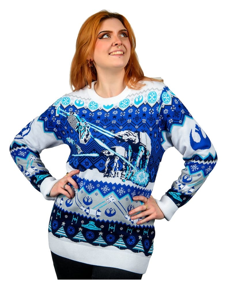Star Wars Christmas Sweater AT-AT Assault Size L