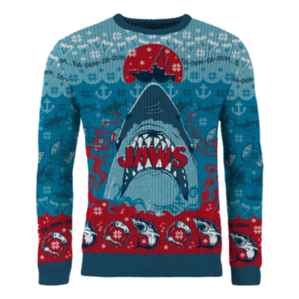 Jaws Christmas Sweater Jaws  Size L
