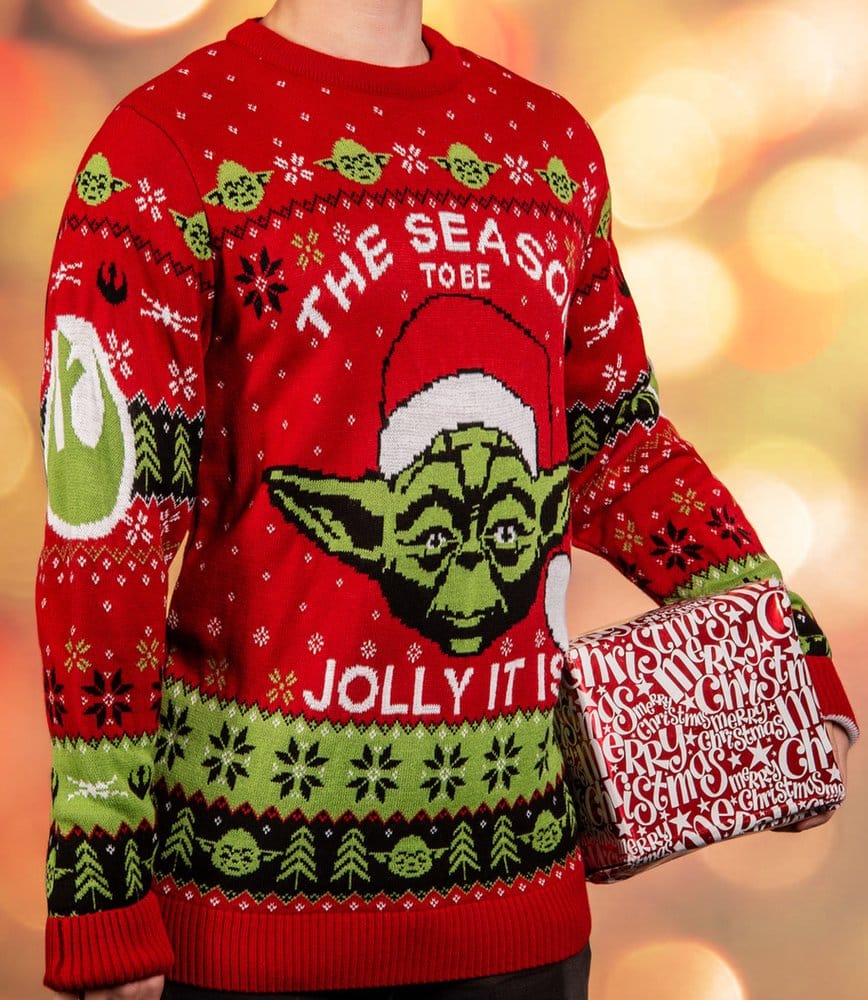 Star Wars Christmas Sweater Yoda Size L