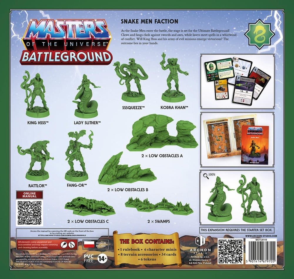 Masters of the Universe: Battleground Miniatures Game Wave 8: Snake Men Faction *French Version*