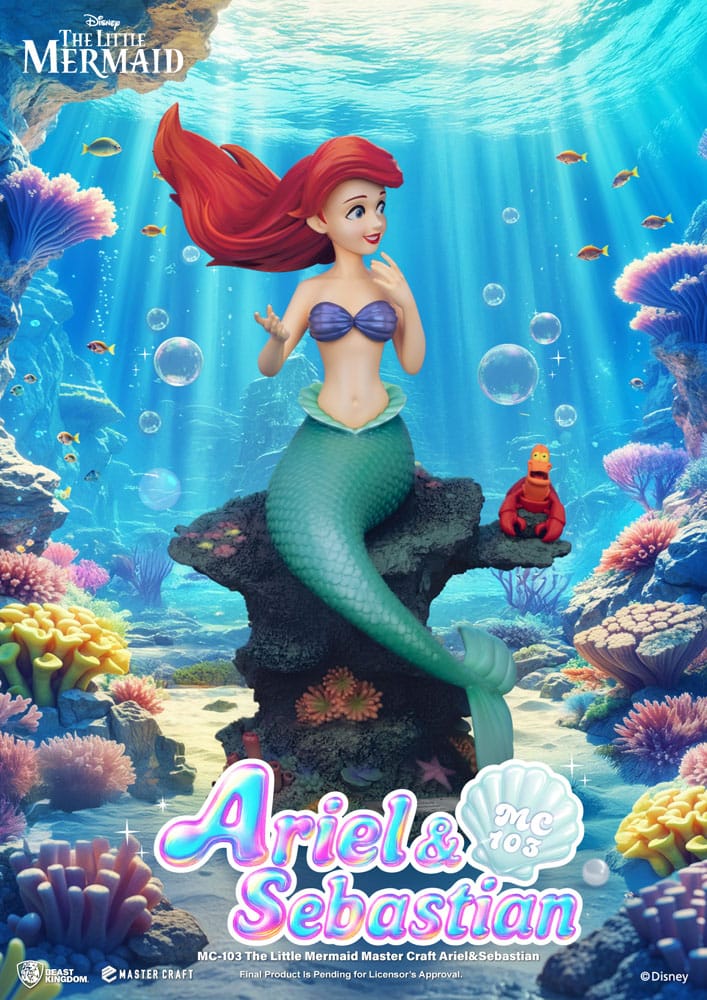The Little Mermaid Master Craft Statue Ariel & Sebastian 42 cm
