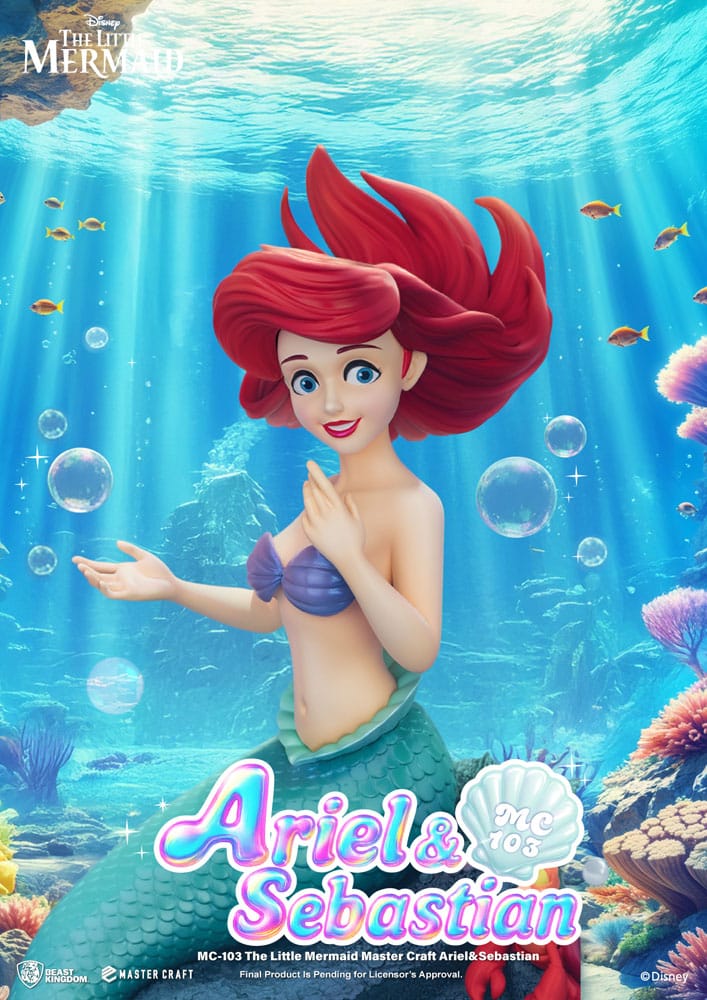 The Little Mermaid Master Craft Statue Ariel & Sebastian 42 cm