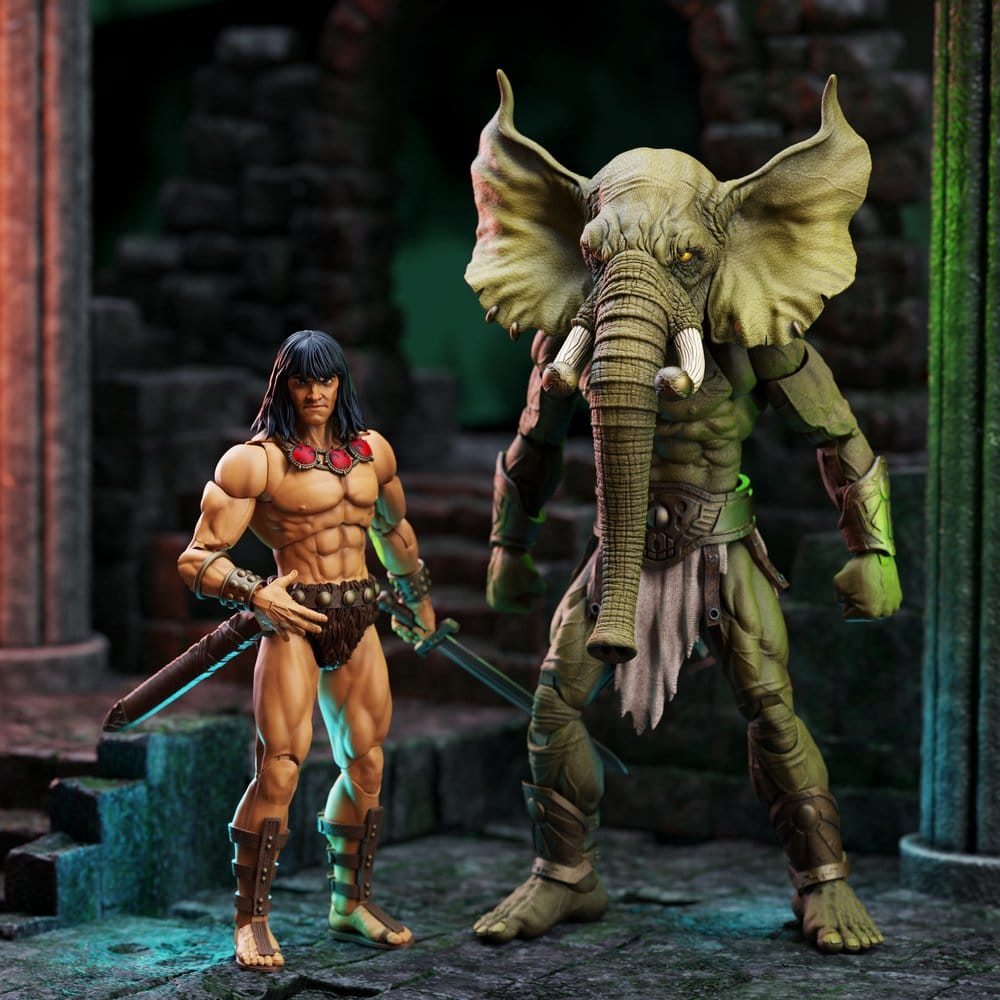 Conan the Barbarian Epic H.A.C.K.S. Action Figures The Tower of the Elephant Set: Young Conan and Yag Kosha
