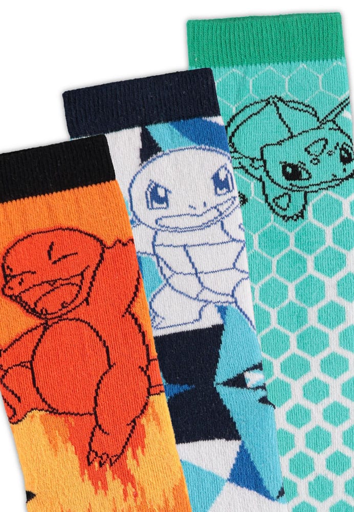 Pokémon Socks 3-Pack Crew 39-42