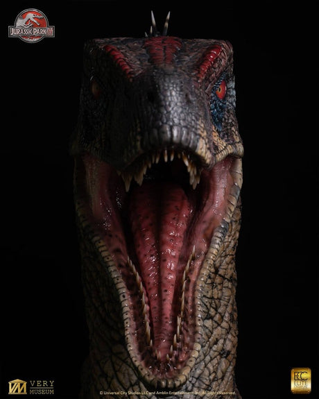 Jurassic Park III Life Size Bust Male Alpha Velociraptor "Blood Knight" 83 cm – billede 3