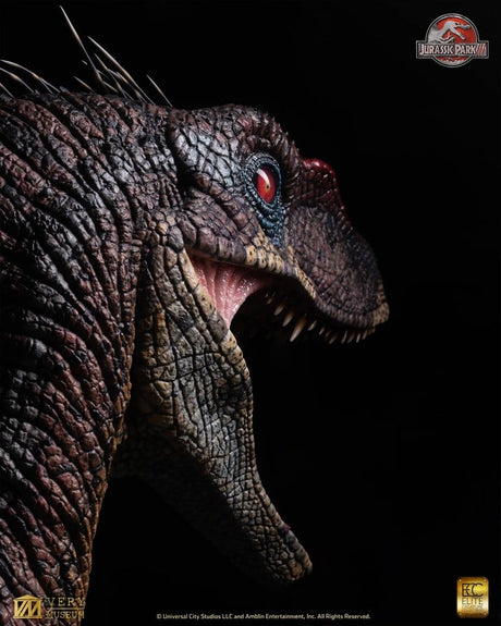 Jurassic Park III Life Size Bust Male Alpha Velociraptor "Blood Knight" 83 cm – billede 6