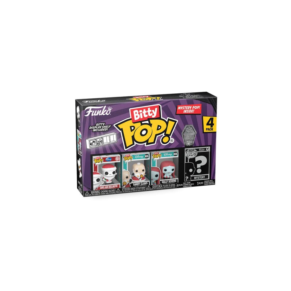 Nightmare Before Christmas Bitty POP! Vinyl Figure 4-Pack Santa Jack 2,5 cm