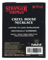 Stranger Things Necklace Creel House Window Limited Edition 3 x 2 cm