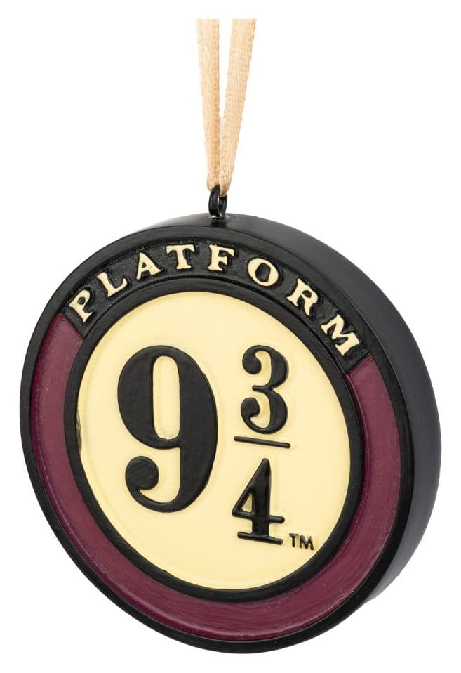 Harry Potter Set of 3 Christmas Ornaments Sorting Hat, Platform 9 3/4 and Hedwig 7 cm