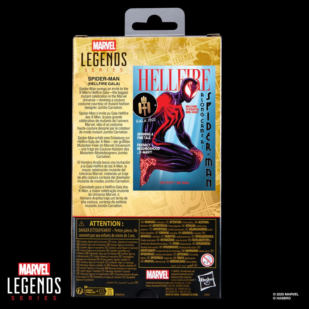 The Amazing Spider-Man Marvel Legends Action Figure Spider-Man Hellfire Gala 15 cm