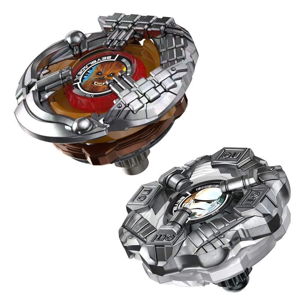 Beyblade X and Star Wars Collab Chewbacca 4-80LF vs. Stormtrooper 5-70B
