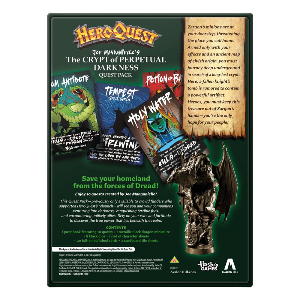HeroQuest Board Game Expansion The Crypt of Perpetual Darkness Quest Pack *English Version*