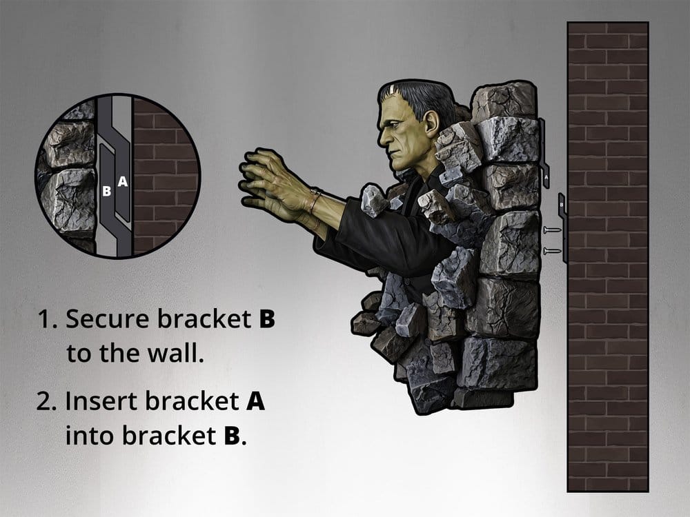 Frankenstein Wall Mount 1/1 Boris Karloff as Frankenstein's Monster 94 x 94 cm
