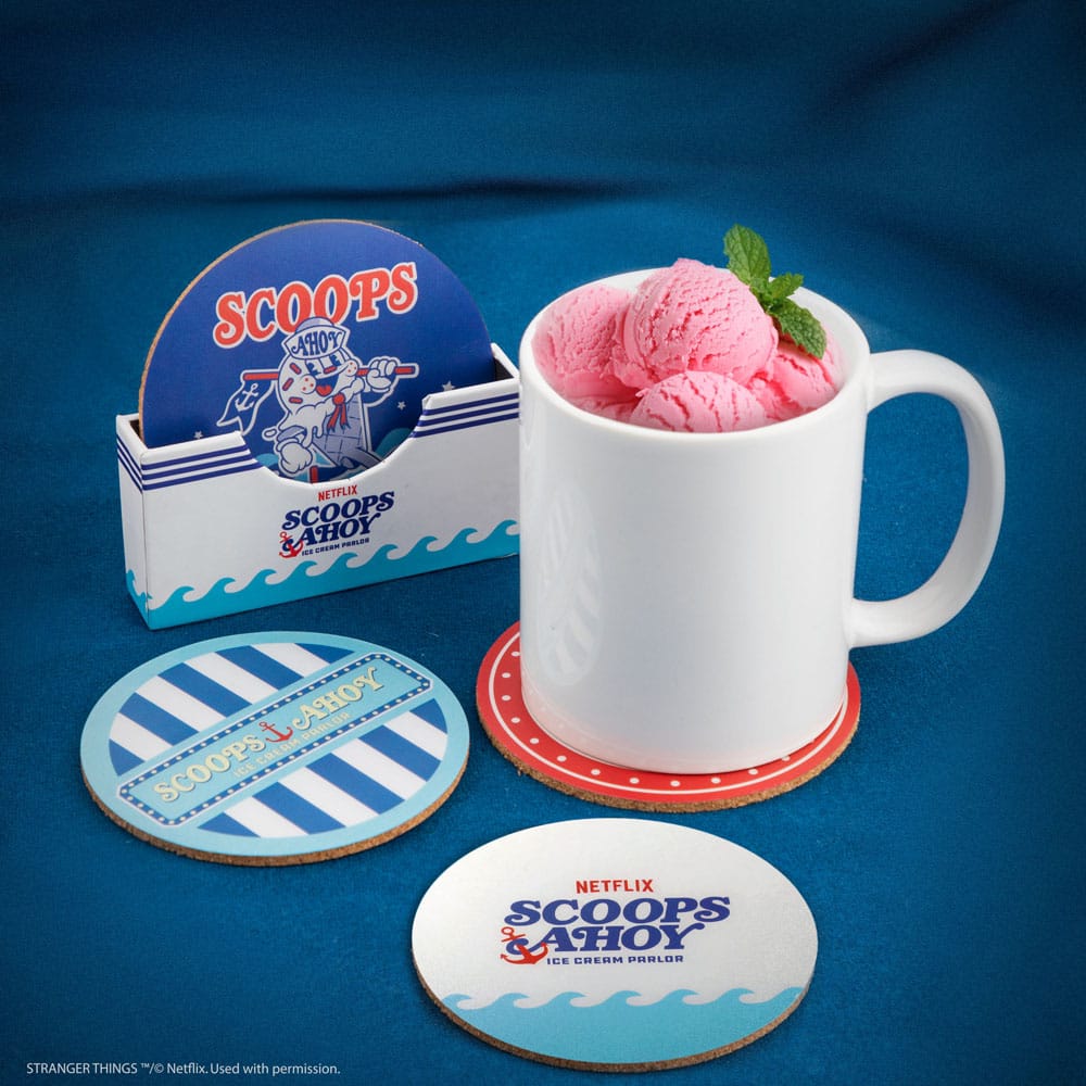 Stranger Things Scoops Ahoy Coaster 4-Pack