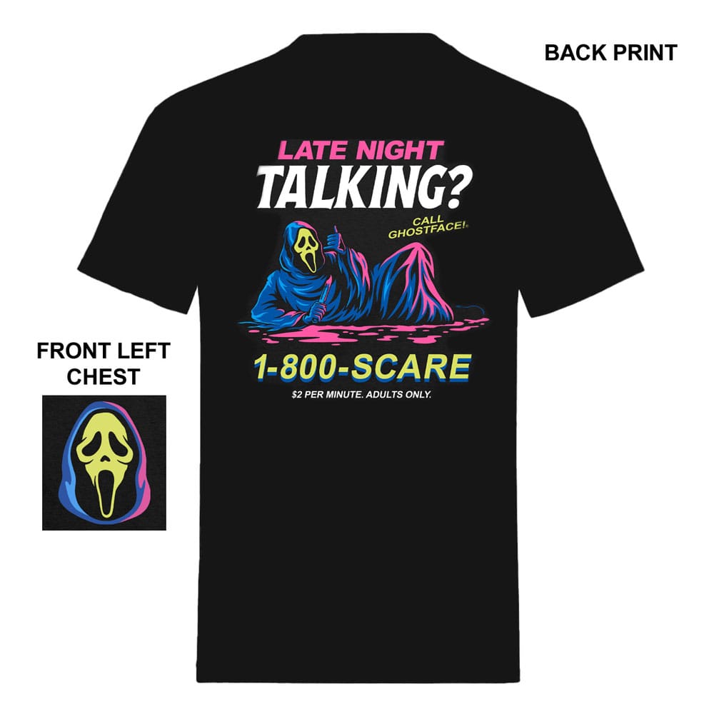 Scream T-Shirt Ghost Face Late Night Talking  Size XL