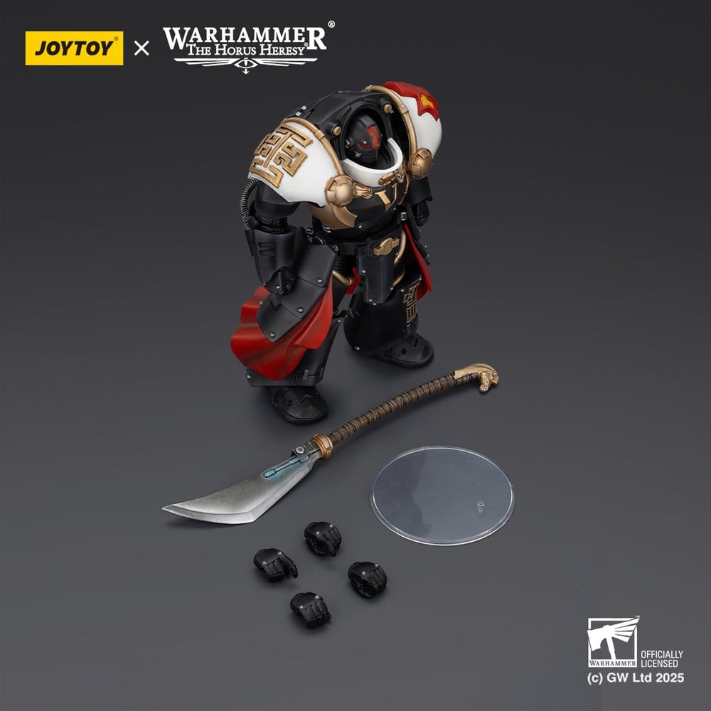 Warhammer The Horus Heresy Action Figure White Scars Ebon Keshig Terminator 1 with Power Glaive 13 cm