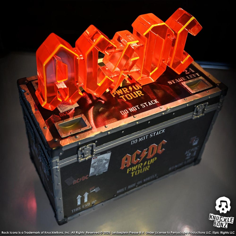 AC/DC Rock Ikonz On Tour Statue PWR UP Tour Road Case