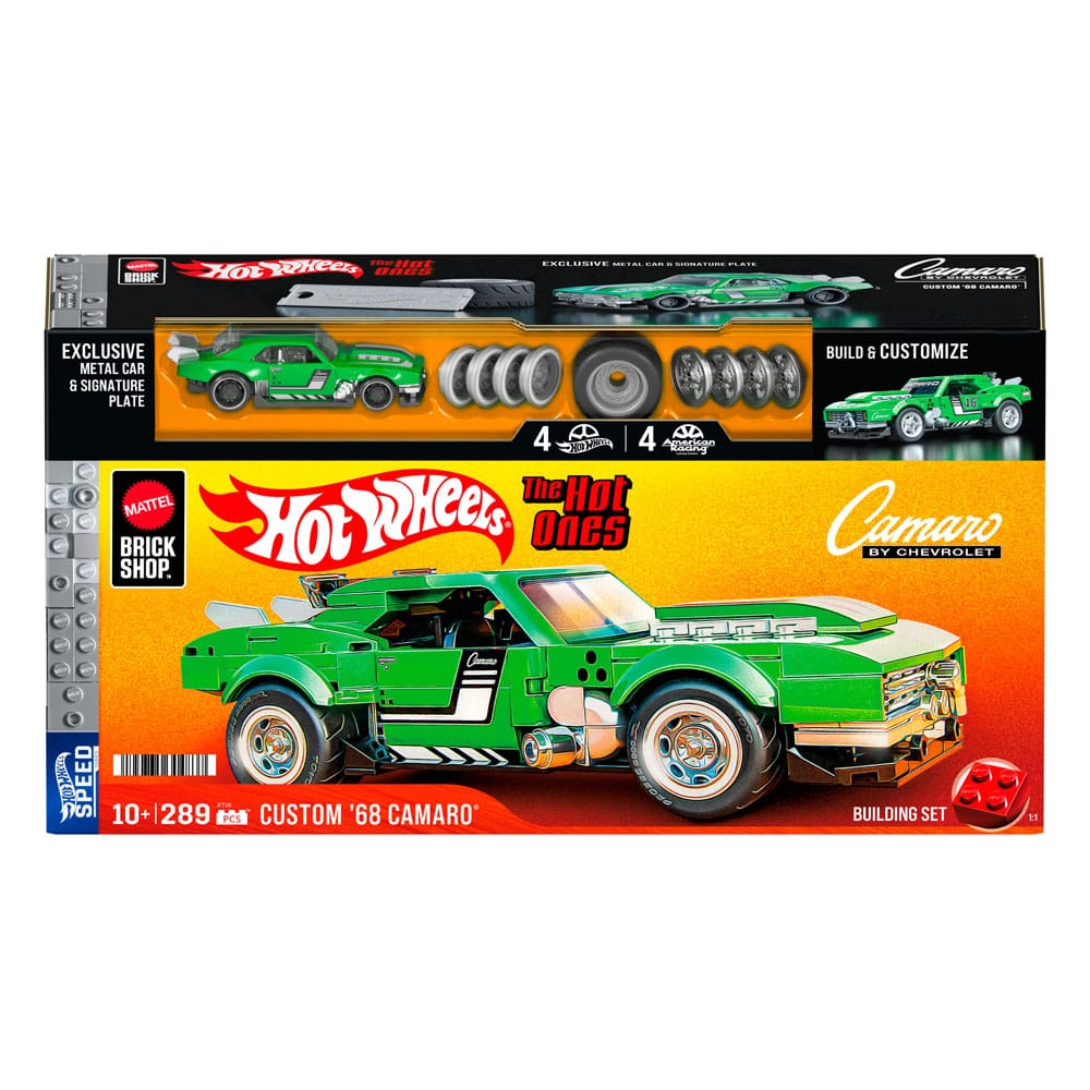Mattel Brick Shop Hot Wheels Speed Series Building Set 1/32 Custom '68 Camaro