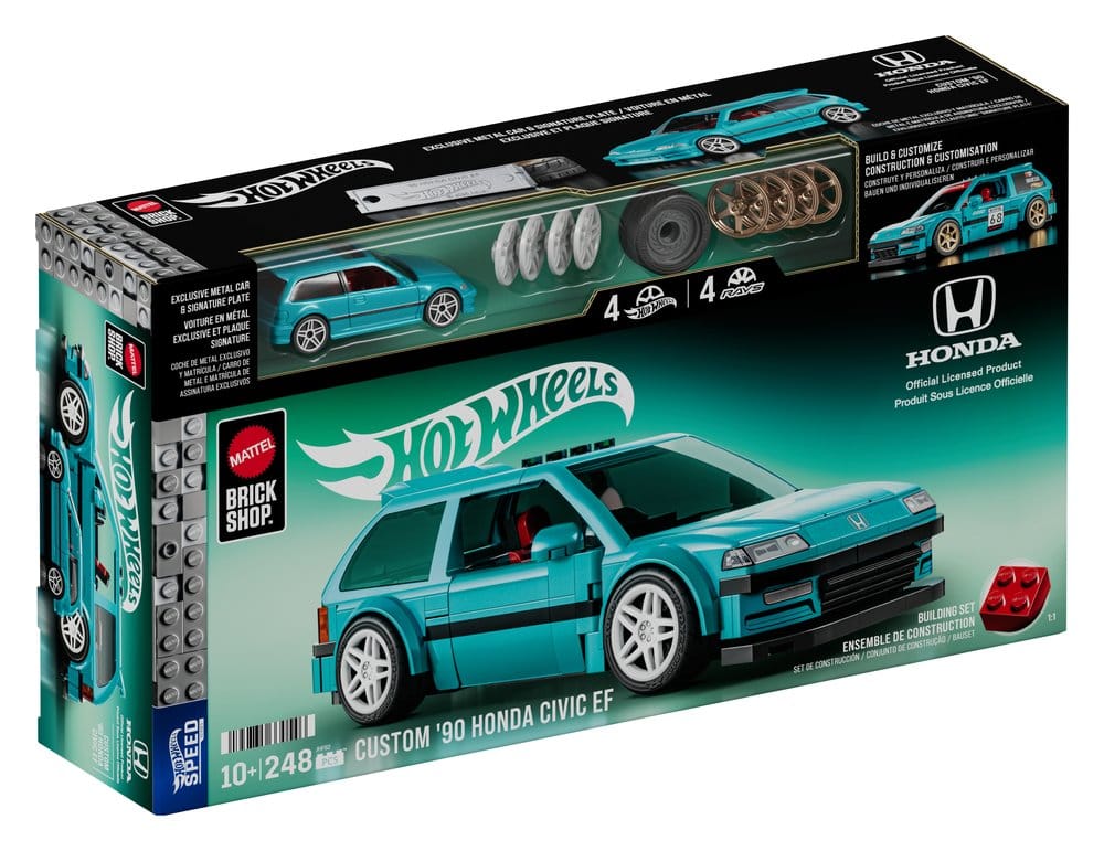 Hot Wheels Speed Series Mattel Brick Shop Building Set 1/32 Custom ’90 Honda Civic EF