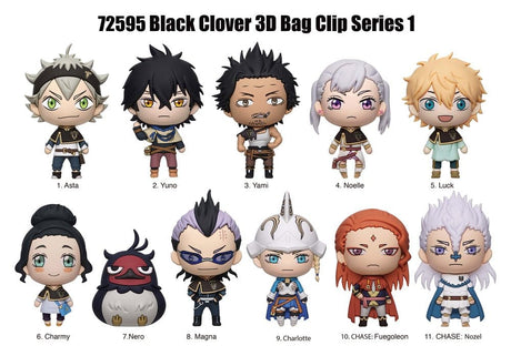 Black Clover 3D Foam Bag Clips Serie 1 Display (24)