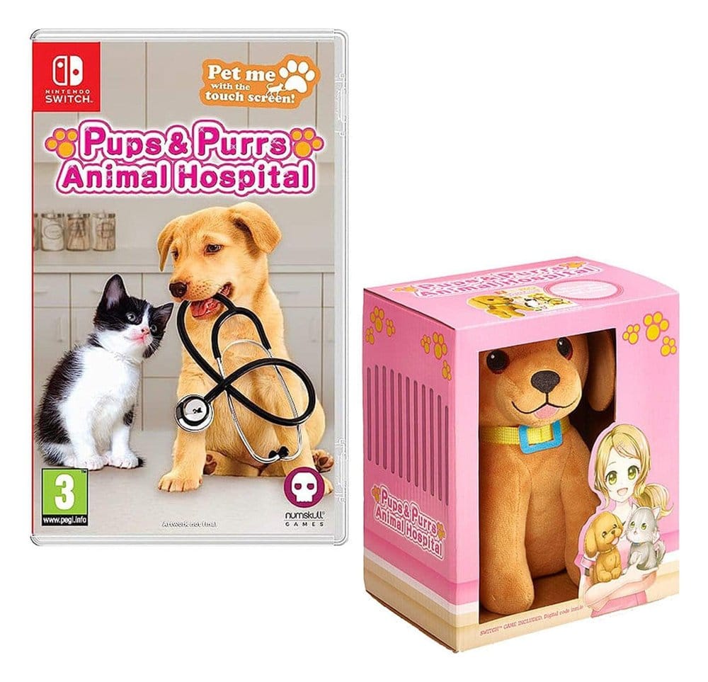 Pups & Purrs Animal Hospital Videogame with plush figure Dog