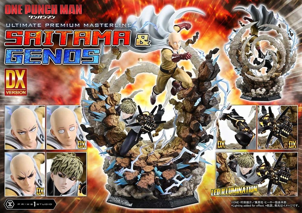 One-Punch Man Ultimate Premium Masterline Series Statue 1/4 Saitama & Genos Deluxe Version 73 cm