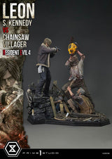 Resident Evil 4 Ultimate Premium Masterline Series Statue 1/4 Leon S. Kennedy vs. Chainsaw Villager 76 cm