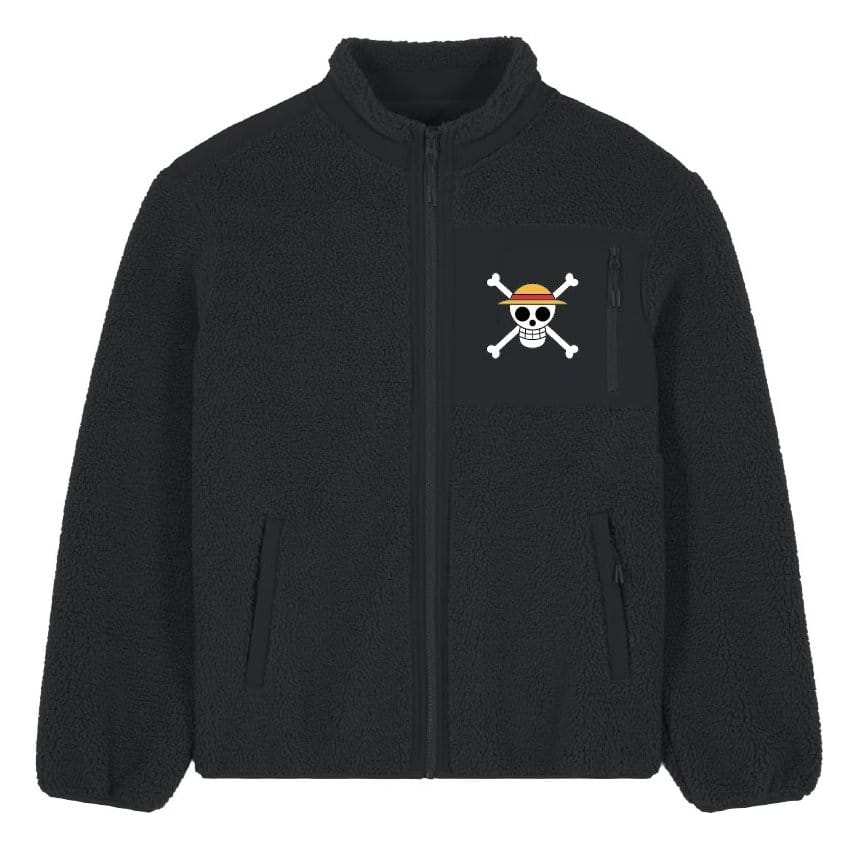One Piece Sherpa Jacket Logo Size