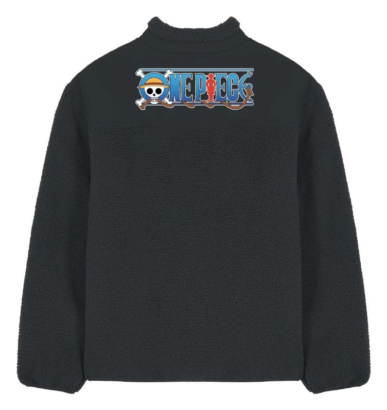 One Piece Sherpa Jacket Logo Size