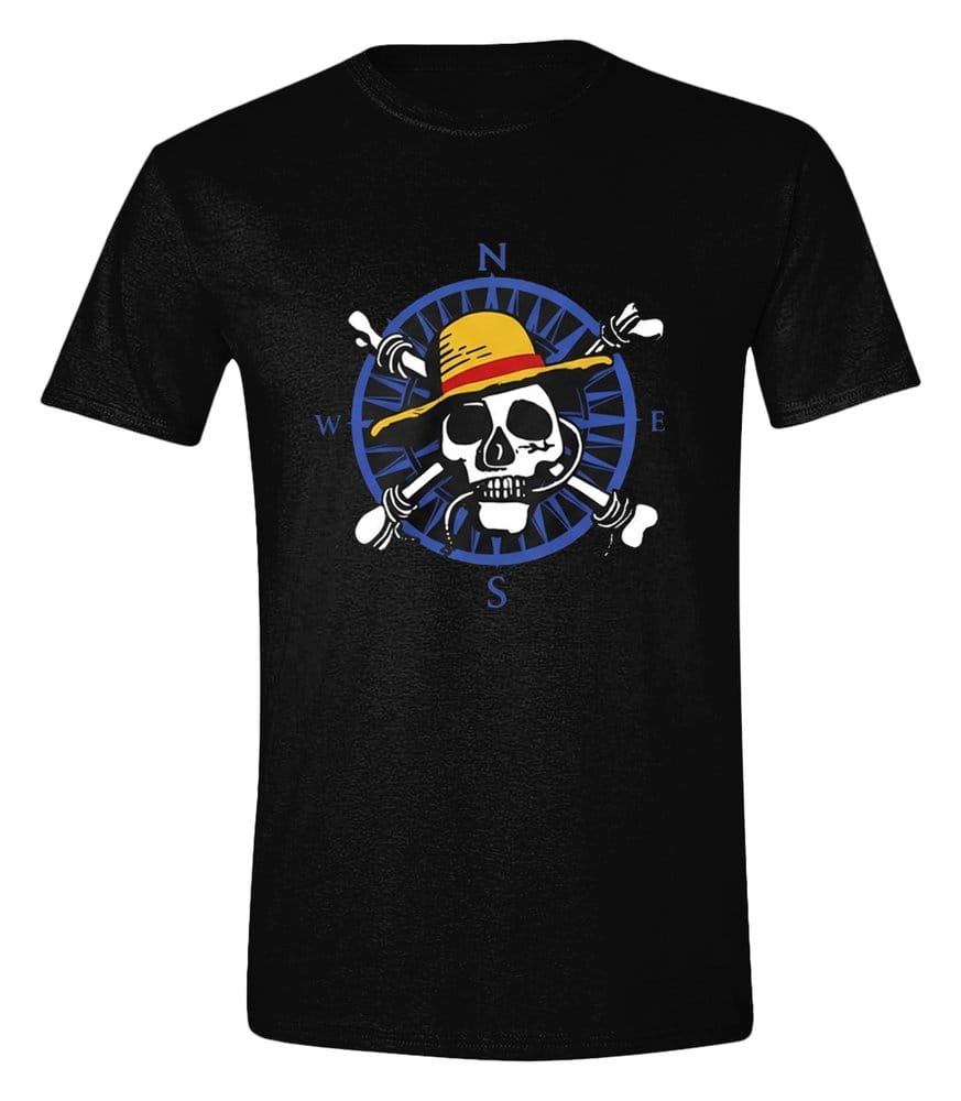 One Piece Live Action T-Shirt Greyscale Skull