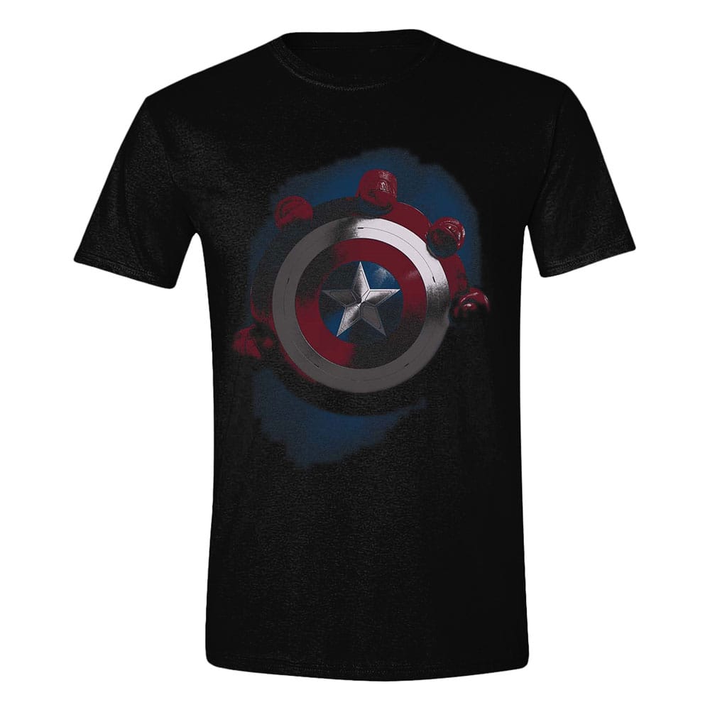 Captain America Brave New World T-Shirt Captain America Shield with Red Size S