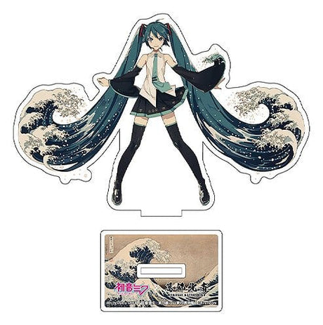 Hatsune Miku x Katsushika Hokusai iXima Die-Cut Acrylic Stand The Great Wave off Kanagawa 10 cm (5)