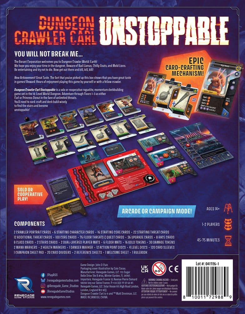 Dungeon Crawler Carl Board Game Unstoppable *English Version*