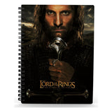 Lord of the Rings Notebook with 3D-Effect Aragorn