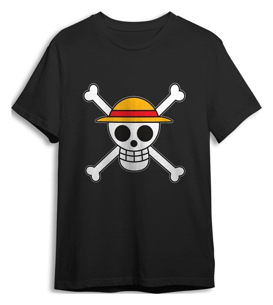 One Piece T-Shirt Skull Black Size S
