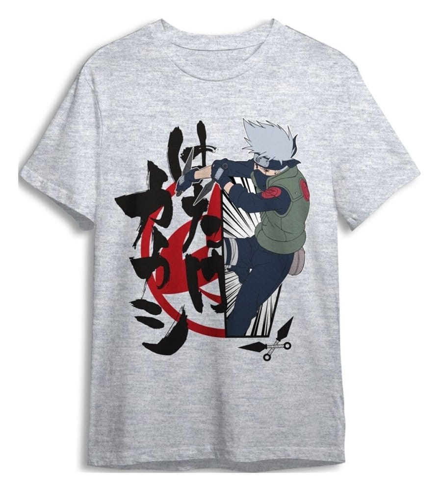 Naruto T-Shirt Kakashi Grey Size L