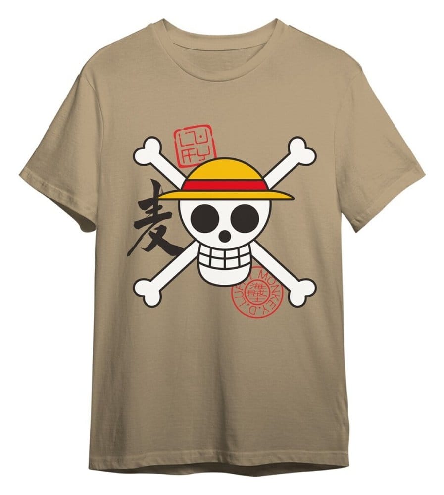One Piece T-Shirt Skull Sand Size L