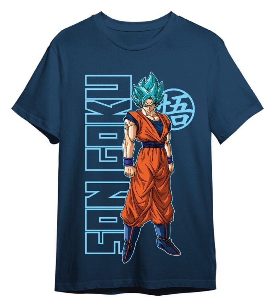 Dragon Ball Super T-Shirt Goku Super Saiyan Blue Denim Size M
