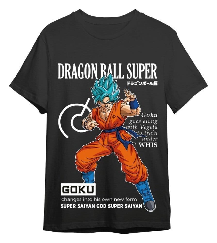 Dragon Ball Super T-Shirt Goku Training Black Size XXL