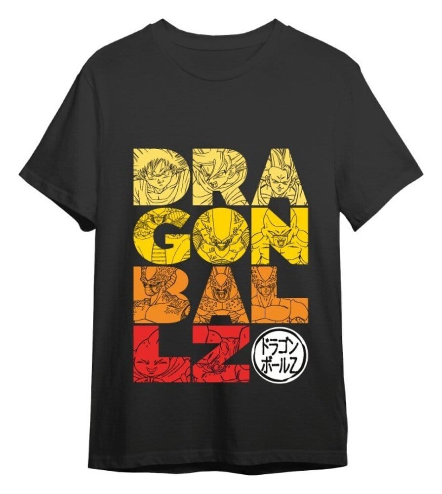 Dragon Ball T-Shirt Letters Black Size XXL