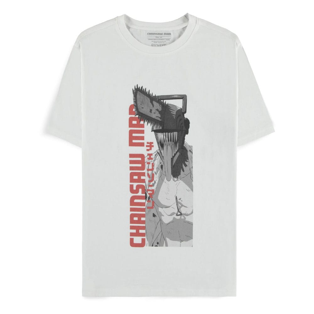 Chainsaw Man T-Shirt Chainsaw Man White Size M