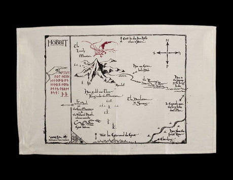 The Hobbit Tea Towel Thorins Map 72 cm