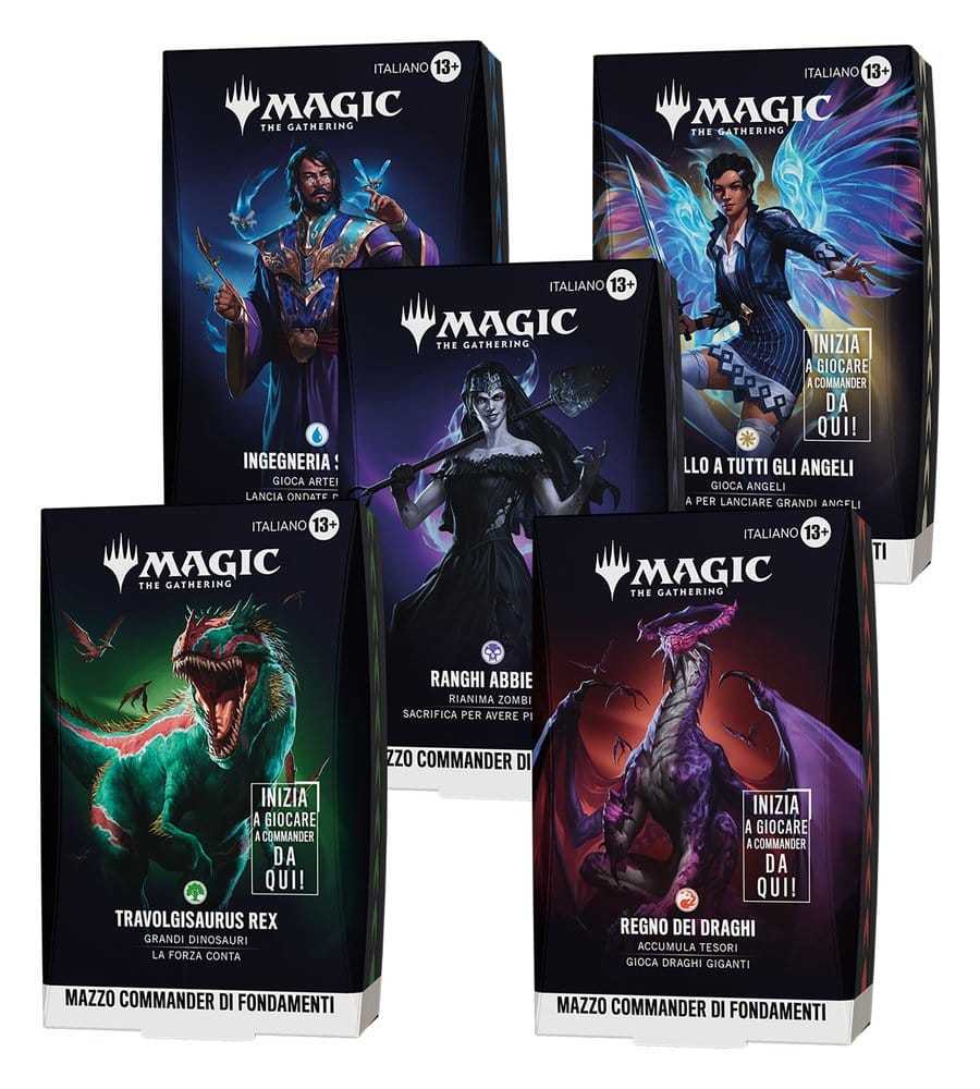 Magic the Gathering Foundations Commander Decks Case (5) italian