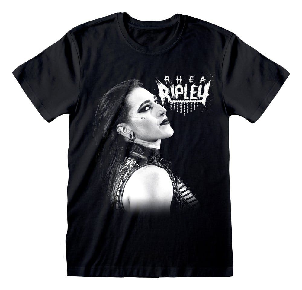 WWE T-Shirt Rhea Ripley Faded Photo Black Size XL
