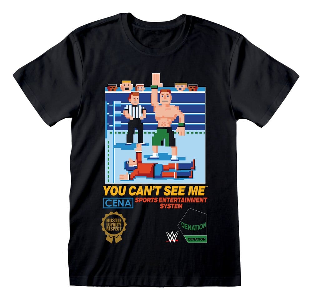 WWE T-Shirt Cena Can't See Me Black Size M